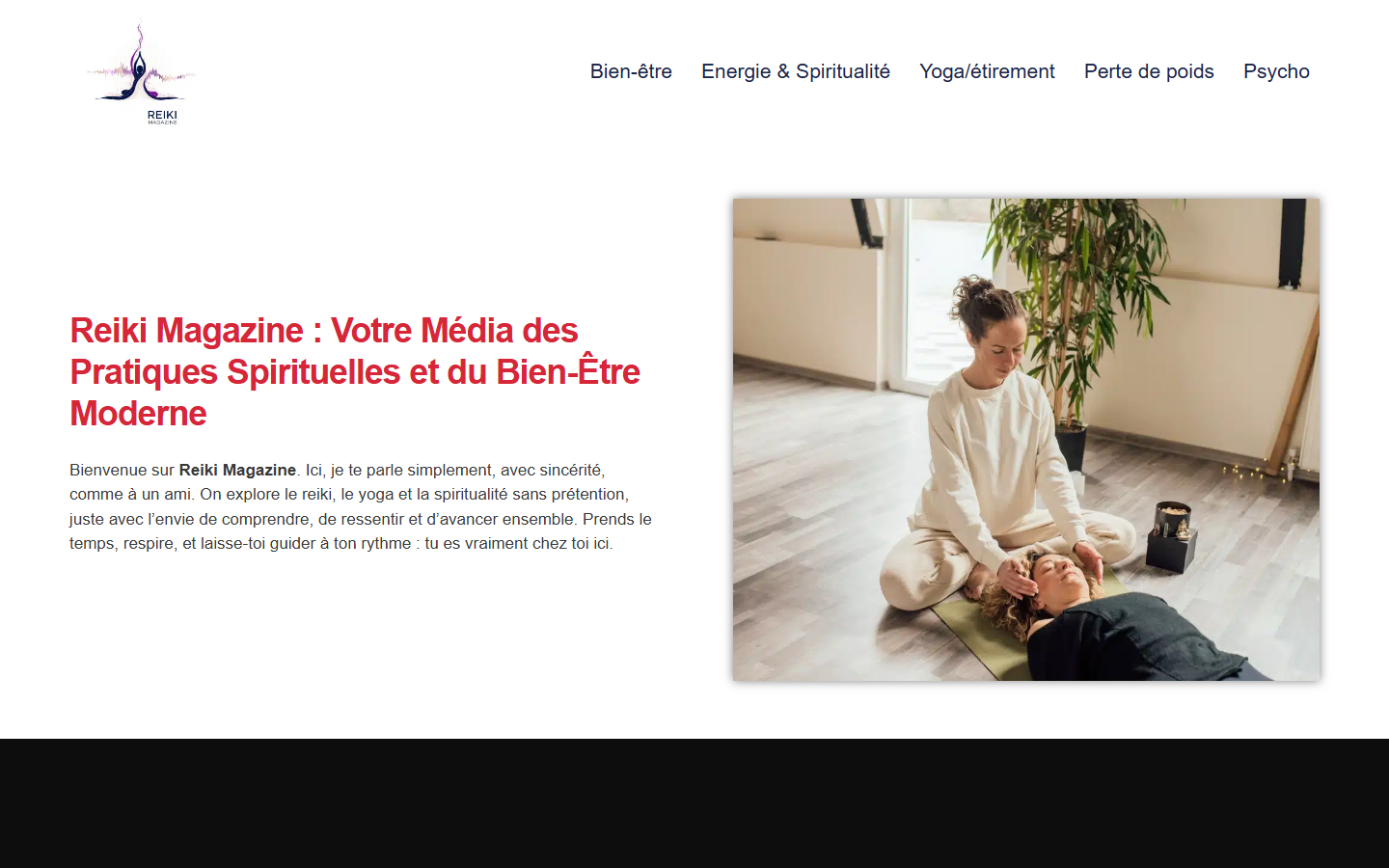 Capture du site officiel de Ecole Reiki Toulouse Occitanie